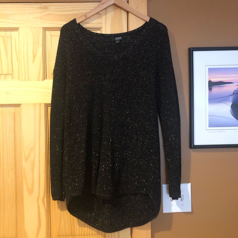 Long gold sparkle sweater